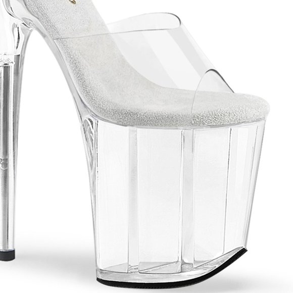 Fabfei platform 15cm sky high stiletto silver sexy  Platform Rhinestone High Heel Shoes